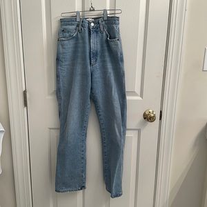 AGOLDE 90s Pinch Waist High Rise Kick in Riptide size 25